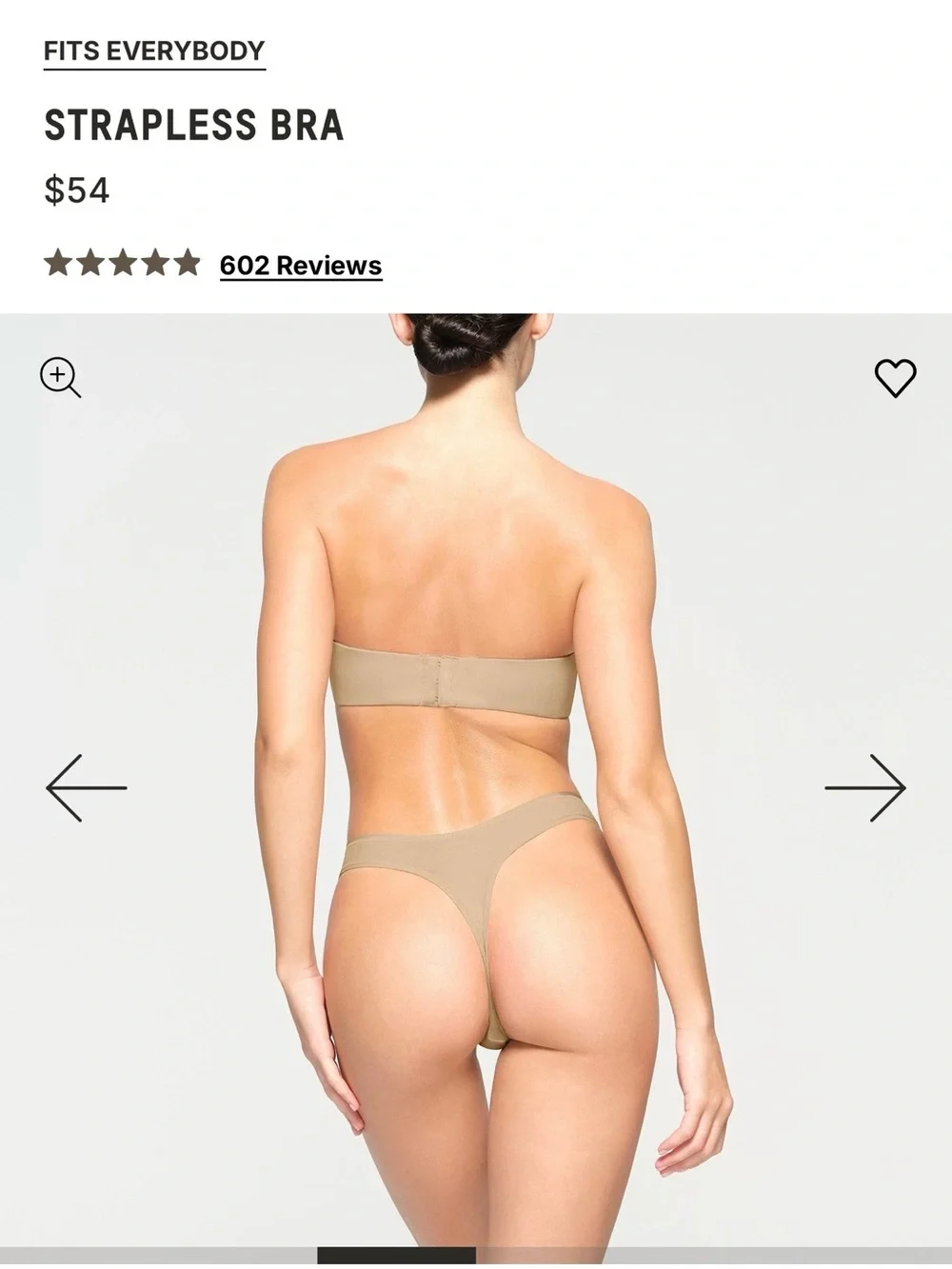 SKIMS Fits Everybody Strapless Bra - Clay